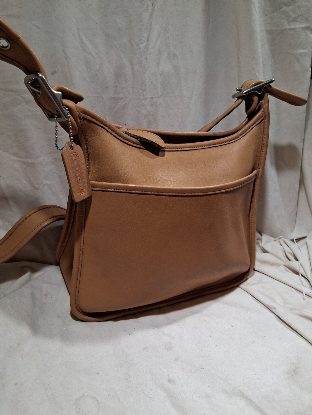 Vintage Coach Tan Large Legacy Zip Bag - Picture 10 of 14